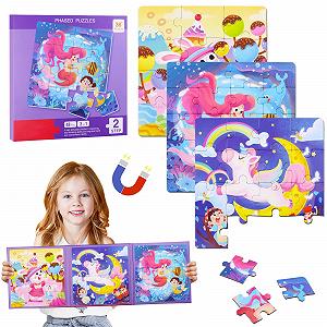 Купити Магнітний пазл 3-в-1 Unicorn Mermaid 12-16-20 деталей від 3 років - Фото 1 Магнітний пазл 3-в-1 Unicorn Mermaid 12-16-20 деталей від 3 років - Фото 1