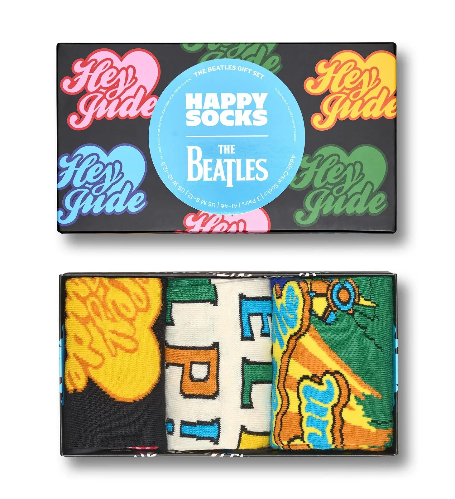 Набор носков Happy Socks Exclusive Beatles в подарочной коробке, музыкальная тематика, для мужчин и женщин, фото №2