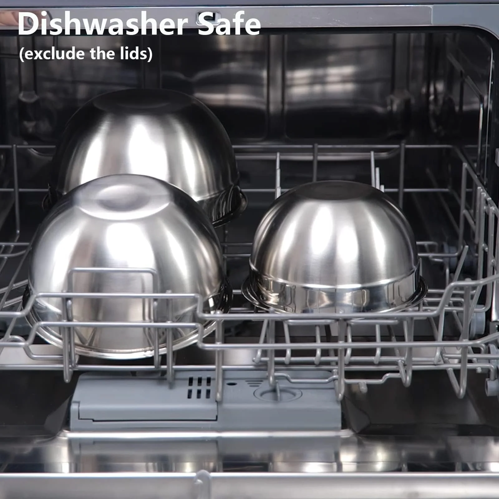 Набор мисок Luvan 304 Stainless Steel 6 шт (4, 3.2, 2.5, 1.8, 1.45, 0.96 L) из нержавеющей стали с крышками Silver, фото №5 Набор мисок Luvan 304 Stainless Steel 6 шт (4, 3.2, 2.5, 1.8, 1.45, 0.96 L) из нержавеющей стали с крышками Silver, фото №5