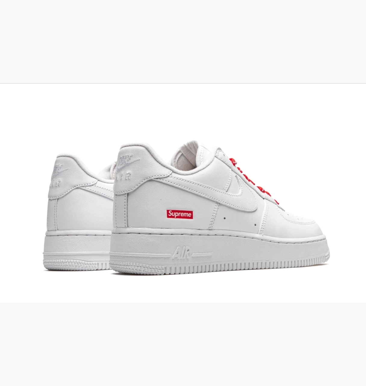 Кроссовки Nike Air Force 1 Low Supreme White, размер 42.5, фото №4