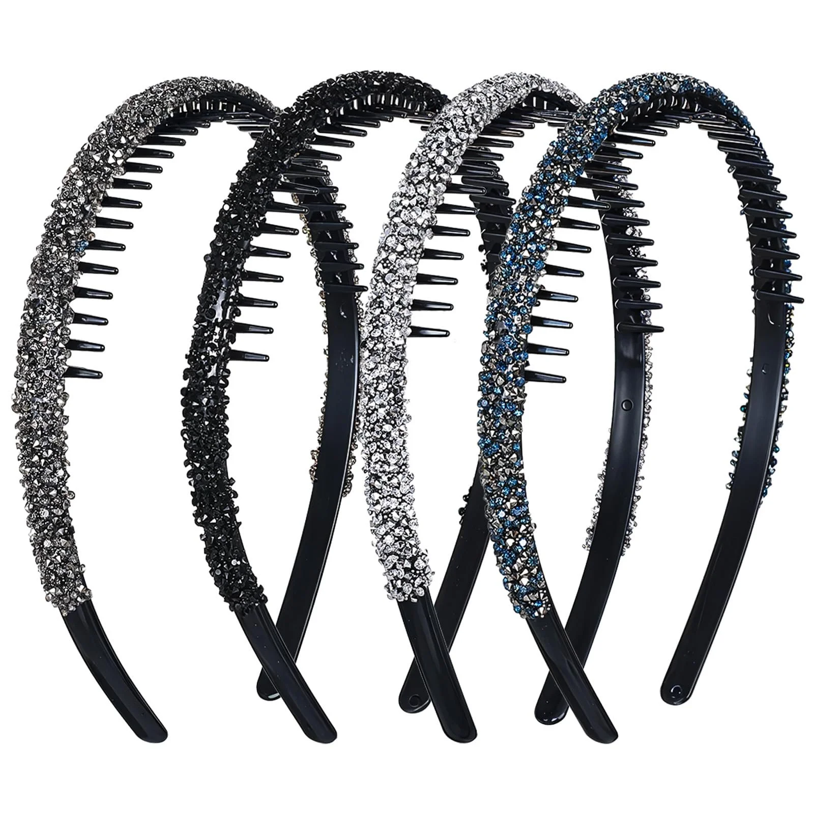 Обруч со стразами, набор 4 шт., фото №1 Обруч со стразами, набор 4 шт., фото №1