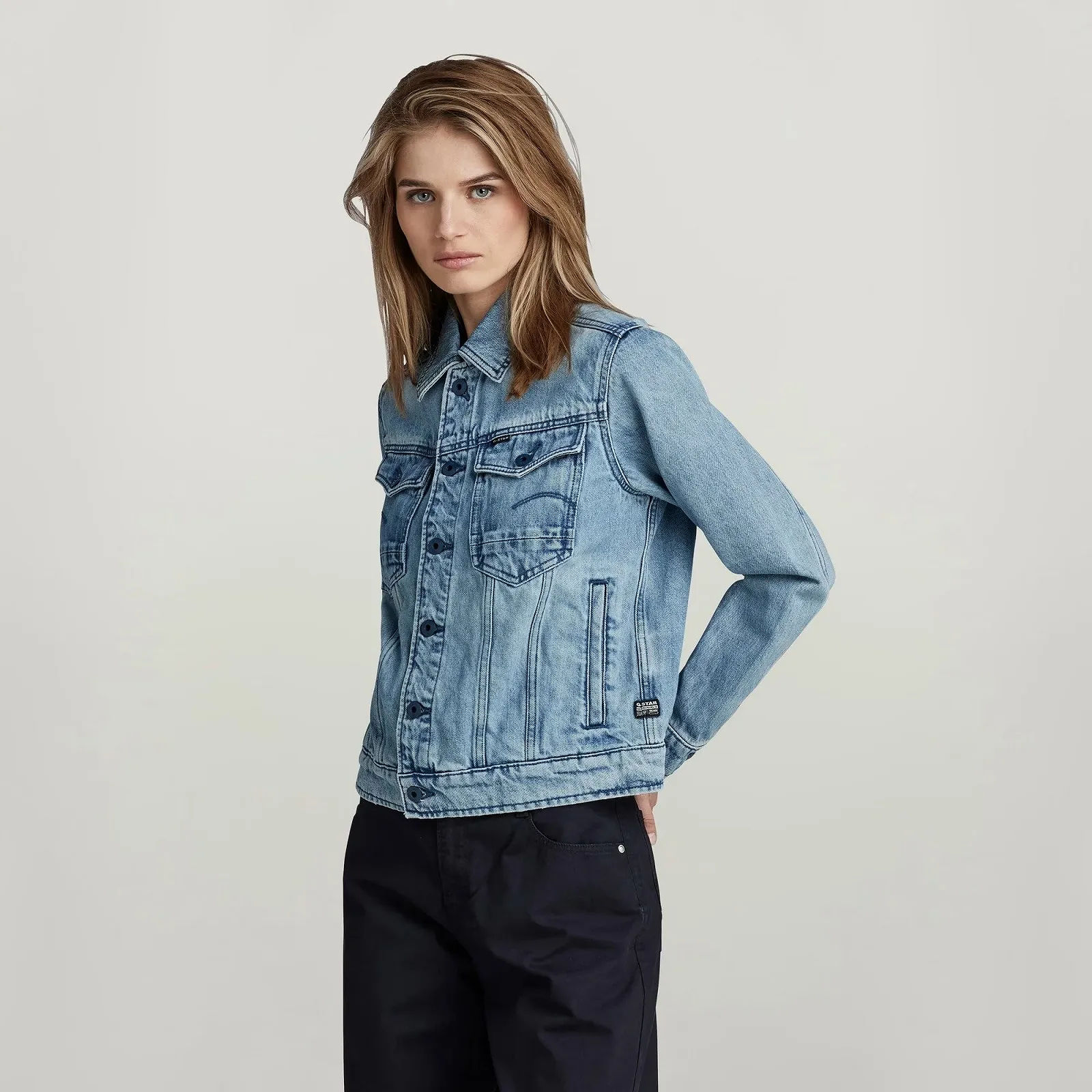 Жіноча куртка G‑Star Arc 3D Regular Jacket Valiant Denim Recycled - L, фото №2