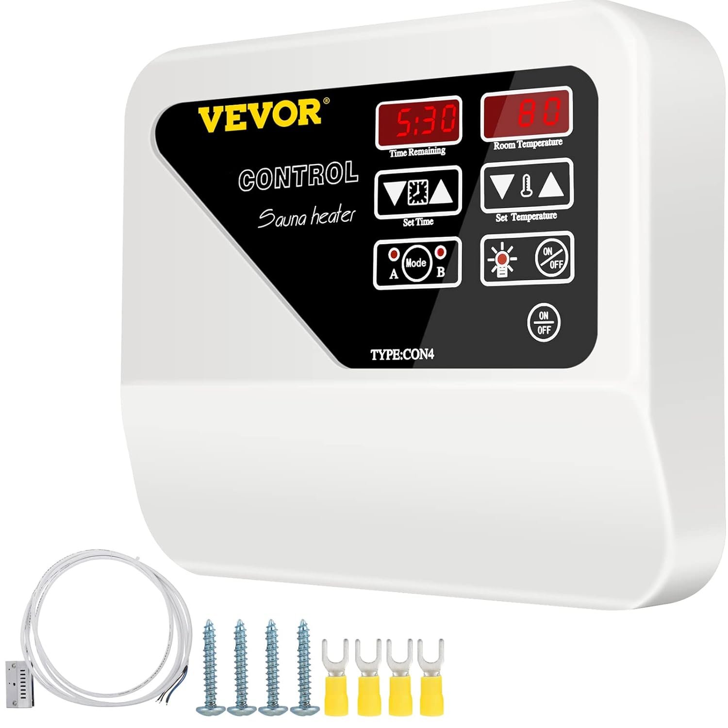 Внешний контроллер для сауны VEVOR FlowerW 3-9kw CON-1 Белый, фото №1