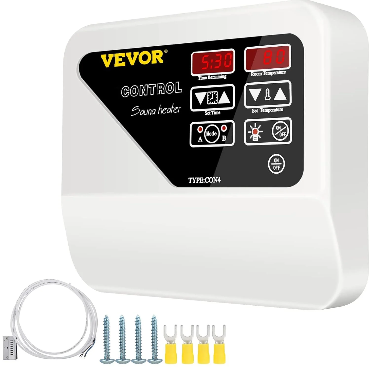 Внешний контроллер для сауны VEVOR FlowerW 3-9kw CON-1 Белый, фото №1