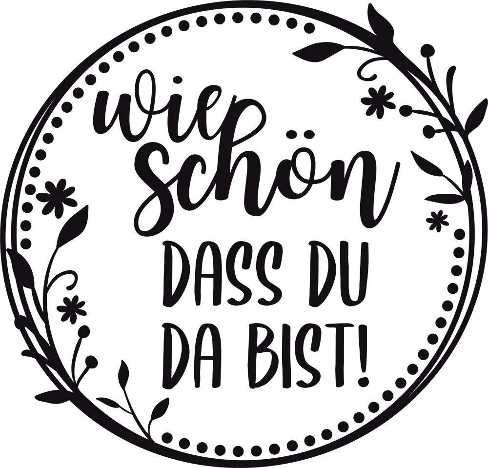 Наклейка на стену GRAZDesign Wie schön dass du da bist 52 x 50 см Черная 070, фото №2