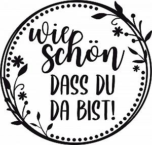 Наклейка на стіну GRAZDesign Wie schön dass du da bist 52 x 50 см Чорна 070 synthetic.ua - Фото 1