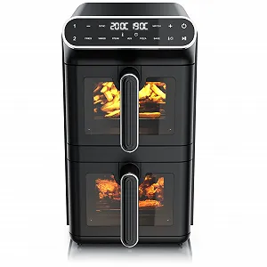 Мультипіч Arendo XXL Dual Zone 11 л 2 камери 6 програм 3D Конвекція Чорна - Фото 1