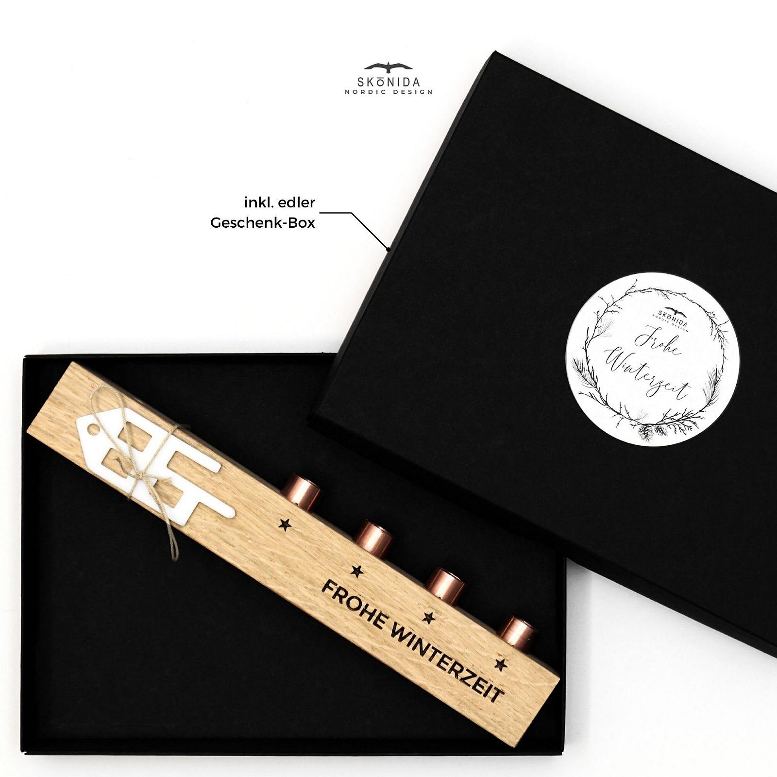 Свечник деревянный Advent Light для 4 деревянных свечей свечная полоска альтернатива рождественскому венку дубовый, фото №7