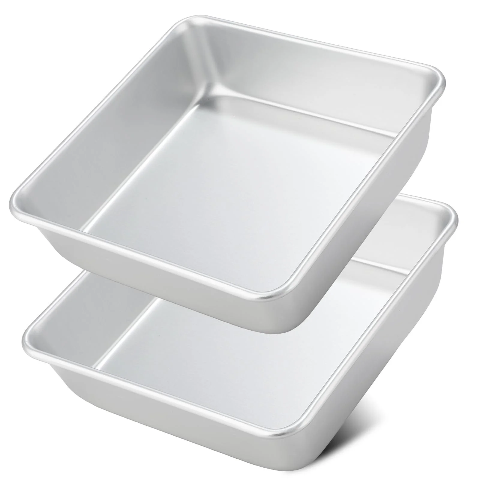 Форма для запекания квадратная Set of 2 (21.5 x 21.5 x 6 см) из анодированного алюминия Silver, фото №1