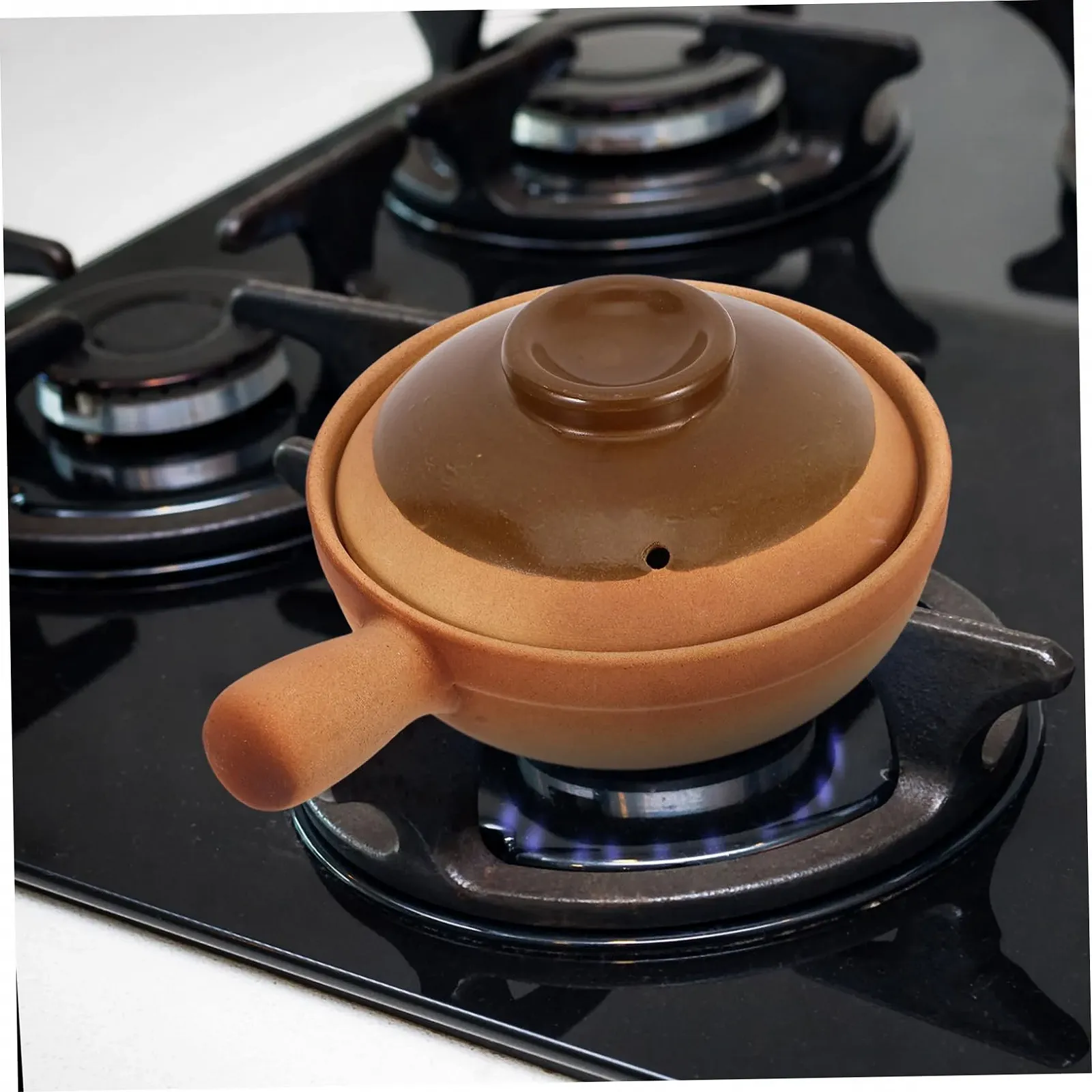 Кастрюля керамическая традиционная с крышкой для тушения и каш, фото №6