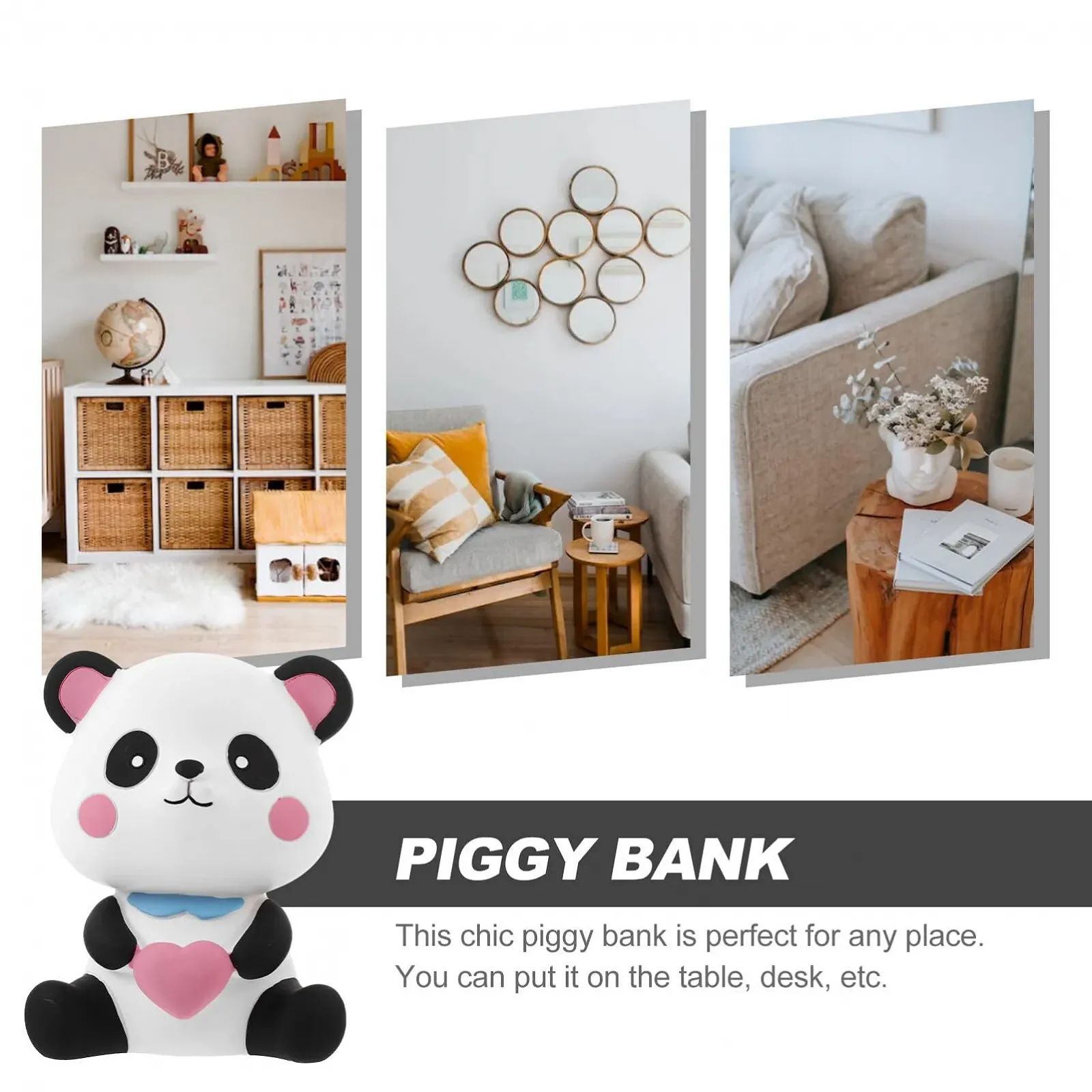 Скарбничка Zerodeko Panda Панда Пластикова Небитка, фото №5