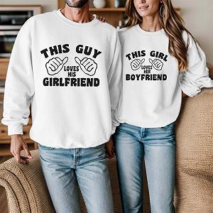 Женский свитер Generisch Валентина, принт с обещанием, блузка, круглый вырез, длинный рукав synthetic.ua - Фото 1