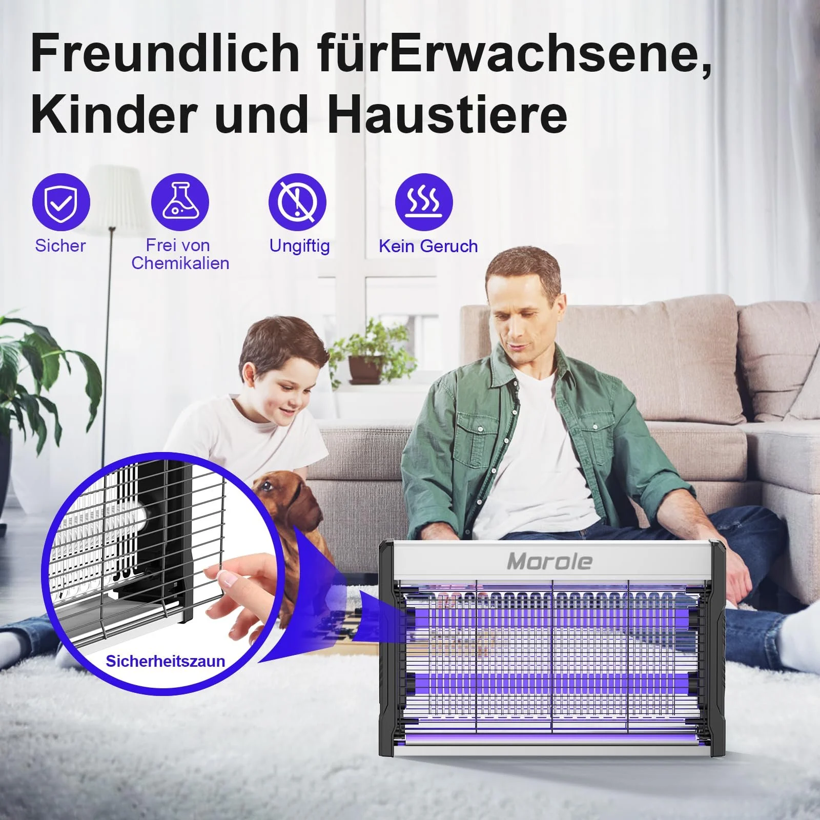 Знищувач комах електричний Mosquito Trap 3200 V Type-C Ultraviolet Indoor and Outdoor, фото №5