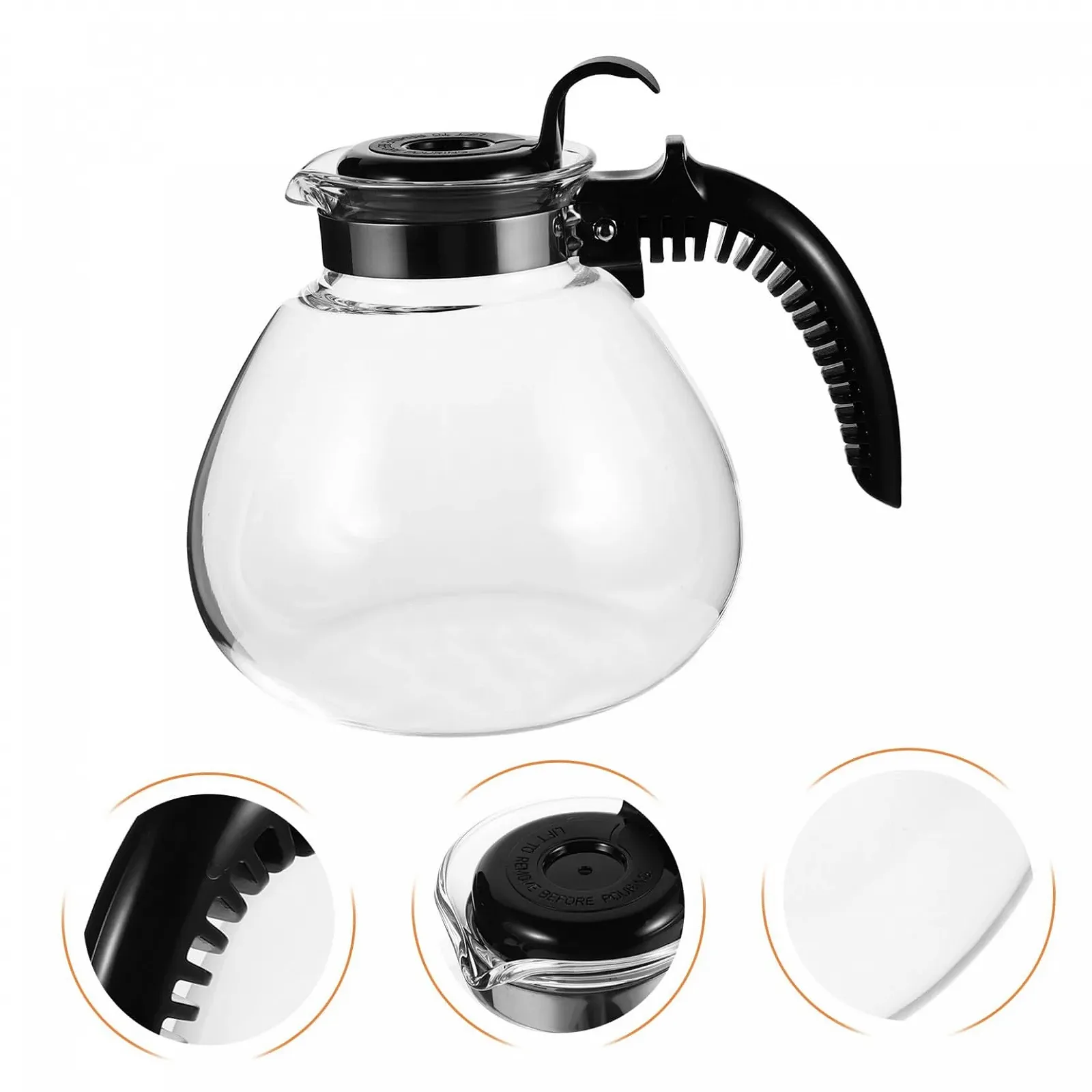 Кавник скляний VALICLUD з свистком для кемпінгу та кухні, термостійкий, прозорий, фото №9 Кавник скляний VALICLUD з свистком для кемпінгу та кухні, термостійкий, прозорий, фото №9