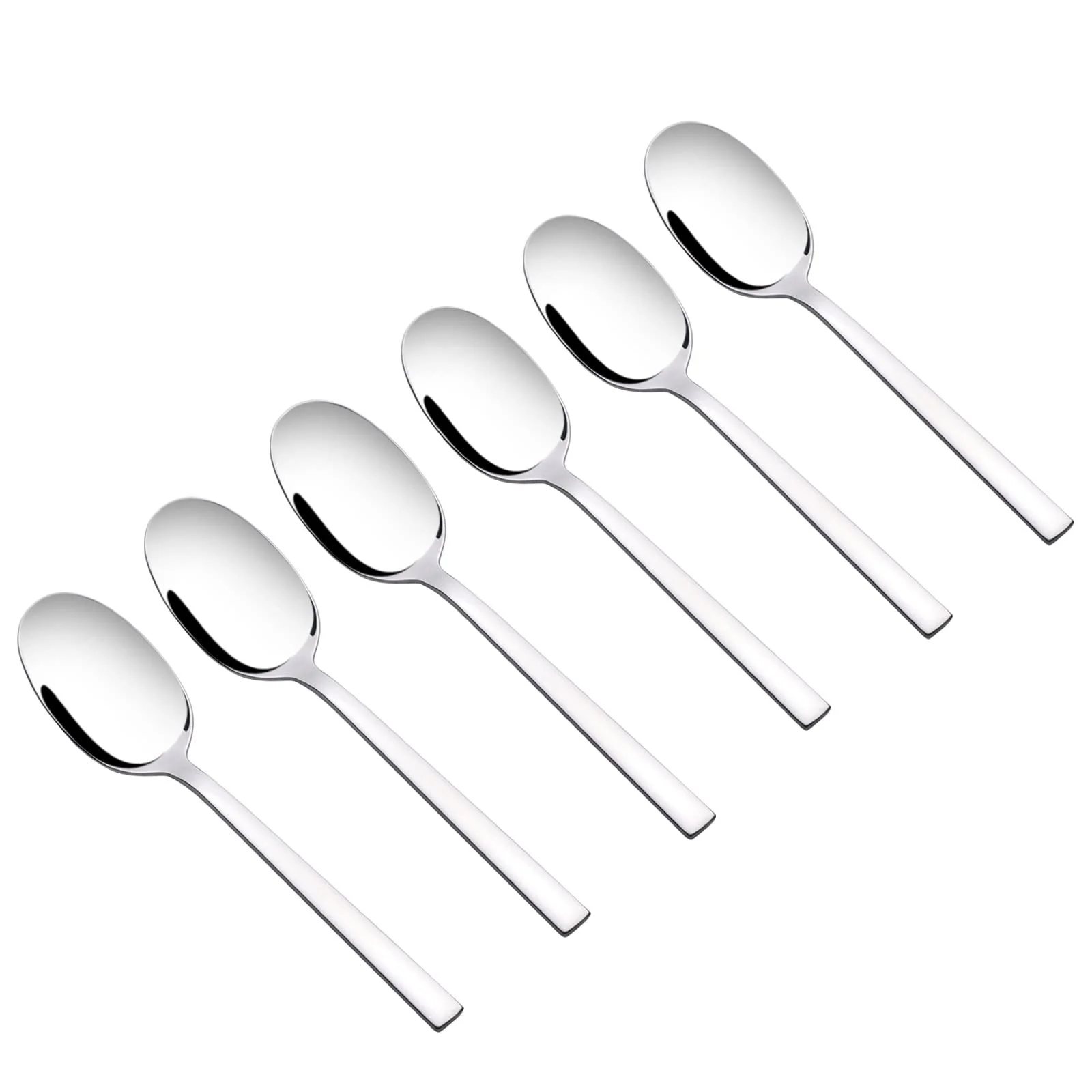 Набір з 6 великих сервірувальних ложок з нержавіючої сталі, 24 см, фото №7
