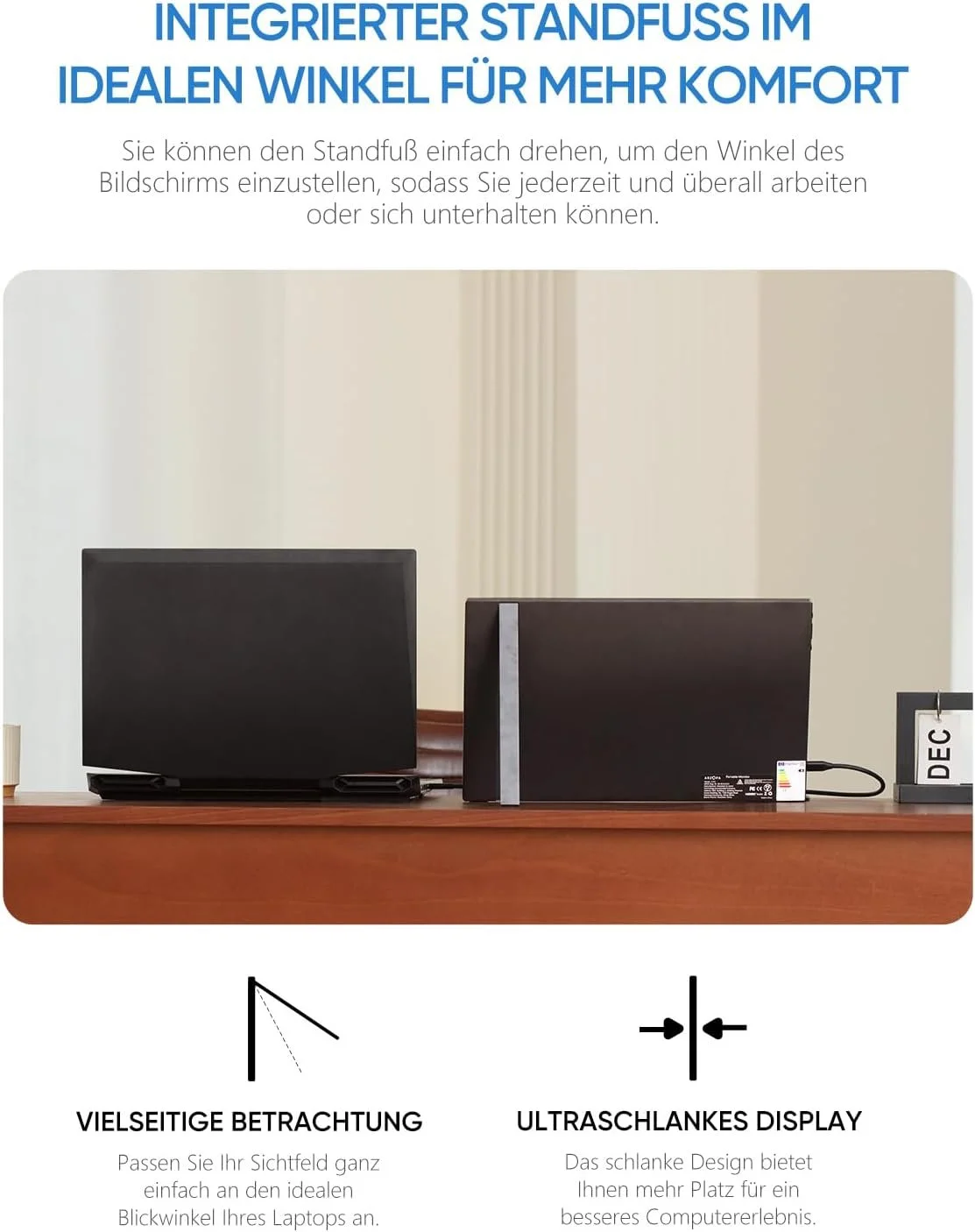 Монитор портативный 14" Arzopa A1 Gamut Slim Full HD IPS 60 Гц, фото №7 Монитор портативный 14" Arzopa A1 Gamut Slim Full HD IPS 60 Гц, фото №7