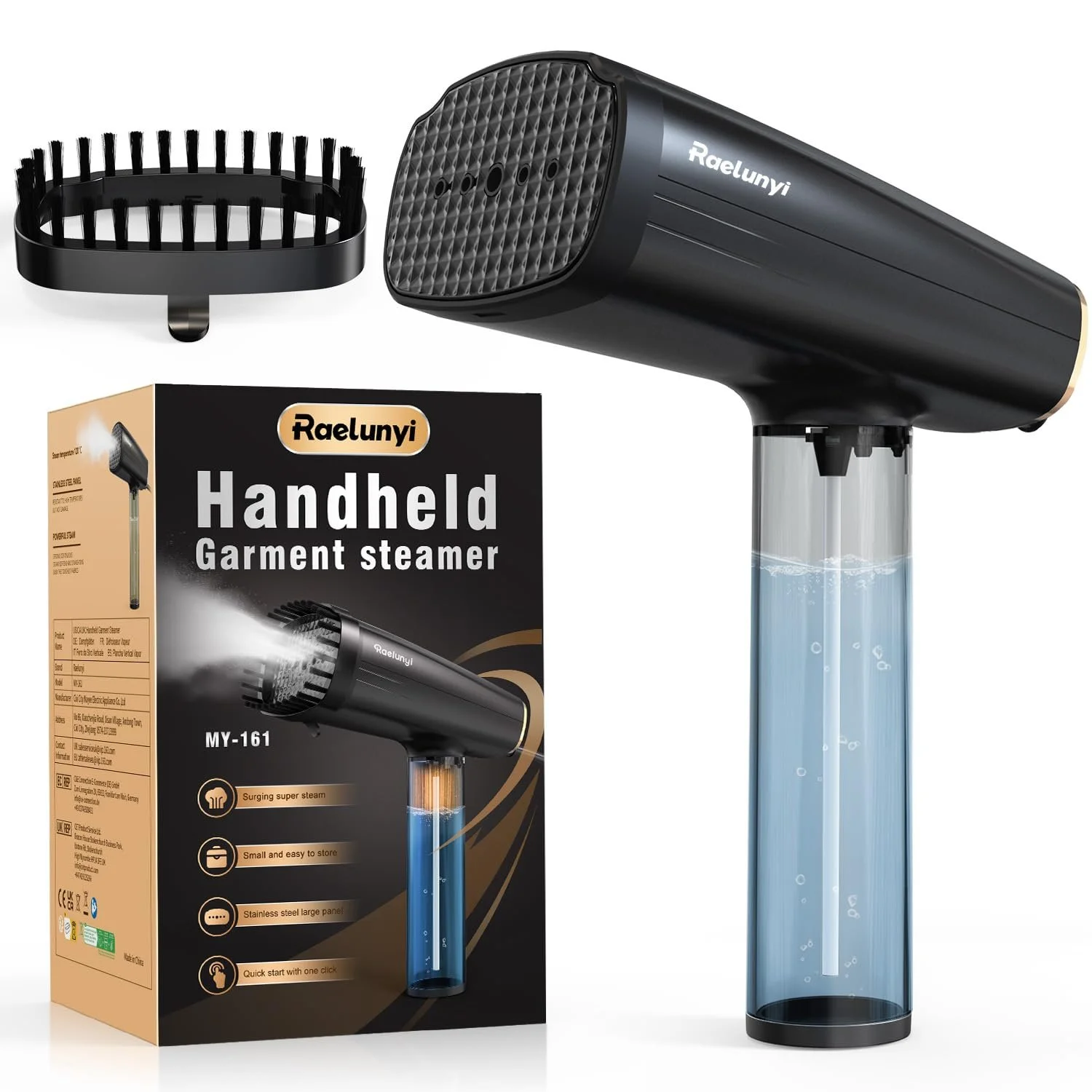 Відпарювач Raelunyi HS5-1-4WP 1300 Вт Чорний, фото №1