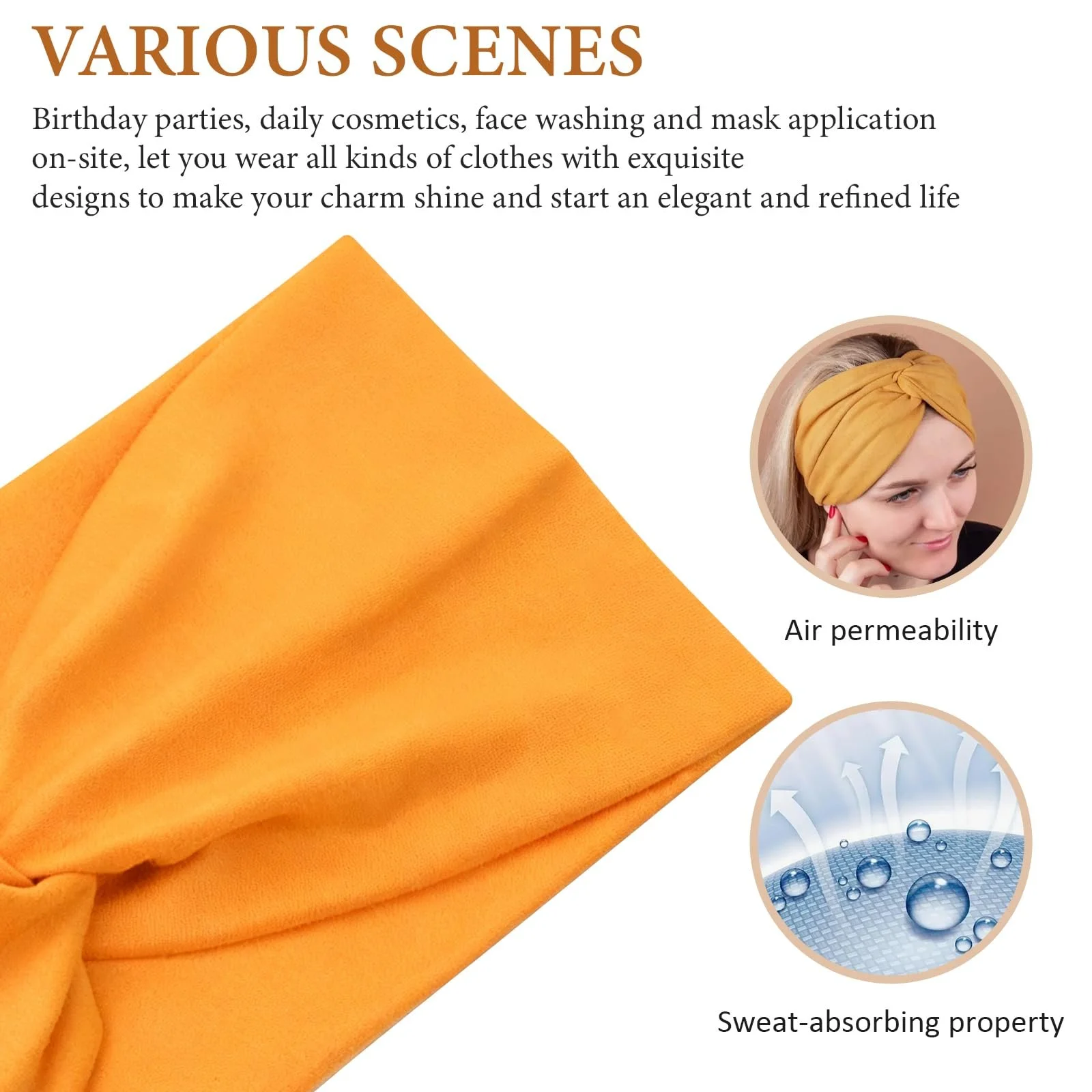 Жіноча широка пов'язка для волосся, фото №3