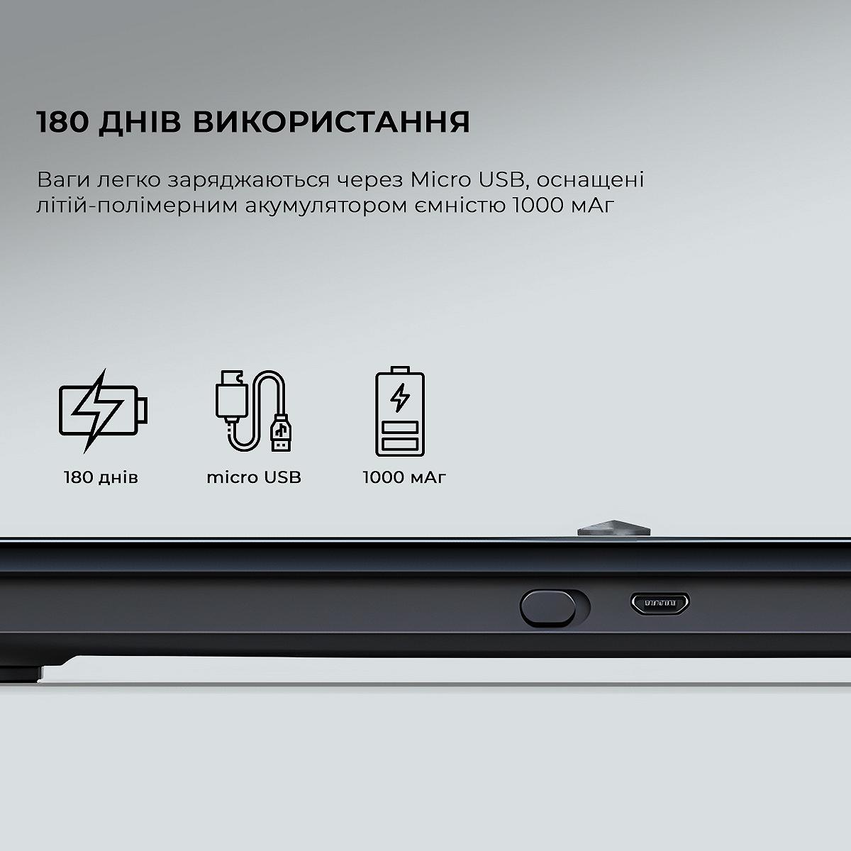Розумні ваги Yunmai PRO Smart Scale Black, фото №3