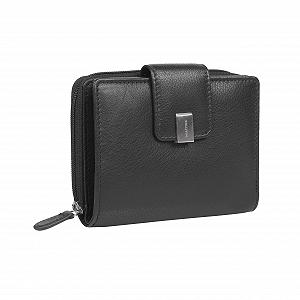 Кошелек кожаный Maitre для женщин с RFID защитой, отделением для монет и отделением для купюр, черный, повседневный synthetic.ua - Фото 1