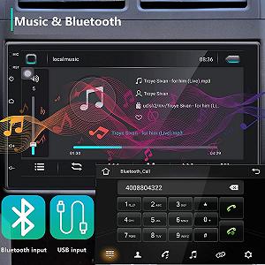Автомагнітола Podofo A2878MIB1B4A3 / 6.8" / Сенсорна / 1/16Гб / Android 10 / Bluetooth / WI-FI / GPS / USB / AUX / RCA / 2DIN synthetic.ua - Фото 1