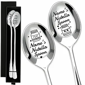 Ложка Десертная Nutella Серебряная Именная - Фото 1