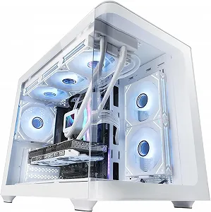 Корпус Mars Gaming MC-FUSIONM White / Micro-ATX / Вигнуте скло / без БЖ / Білий - Фото 1