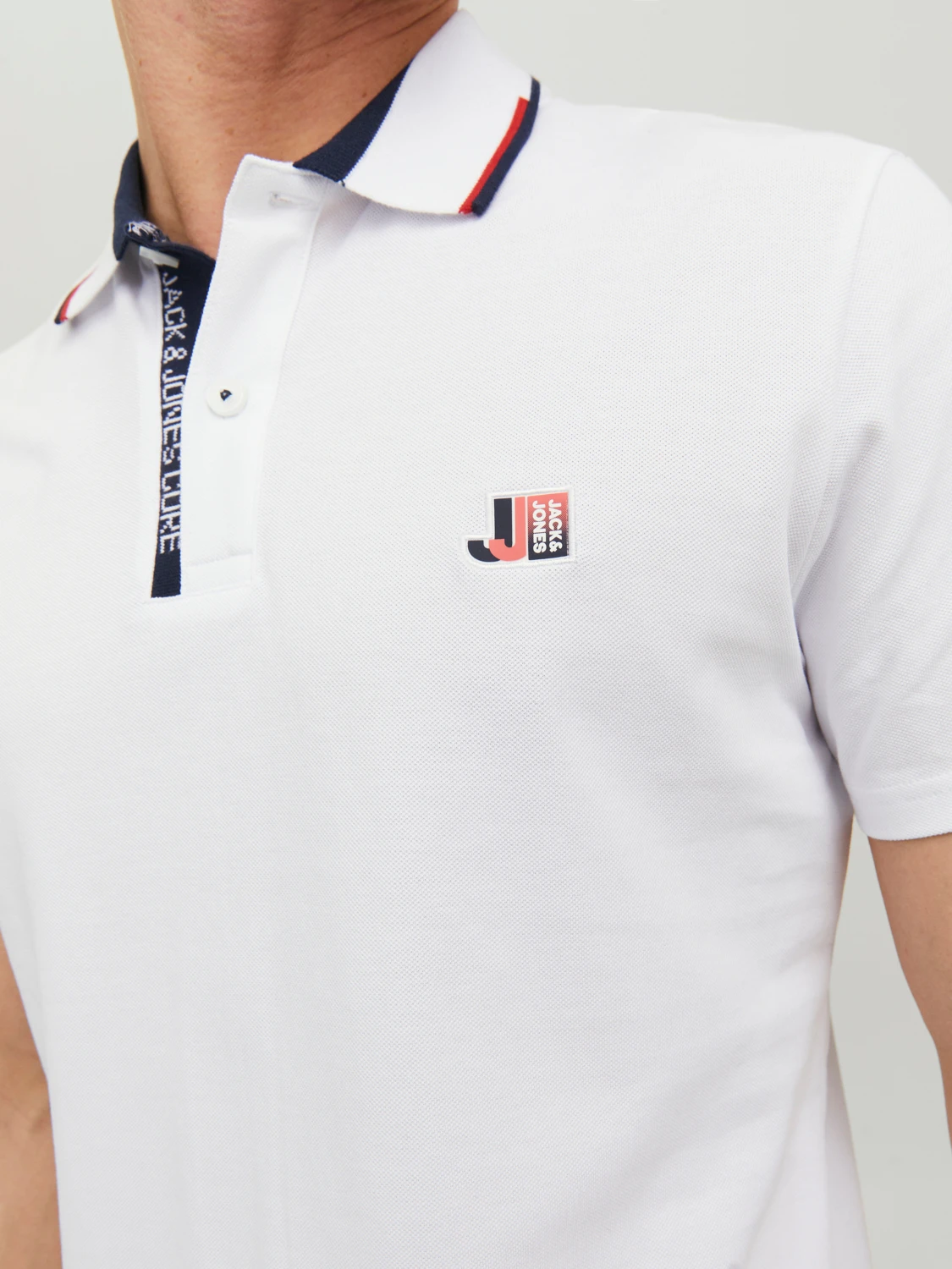 Рубашка-поло Jack&Jones JCOLOGAN POLO SS SS23 SN 12229382 Белый S, фото №4
