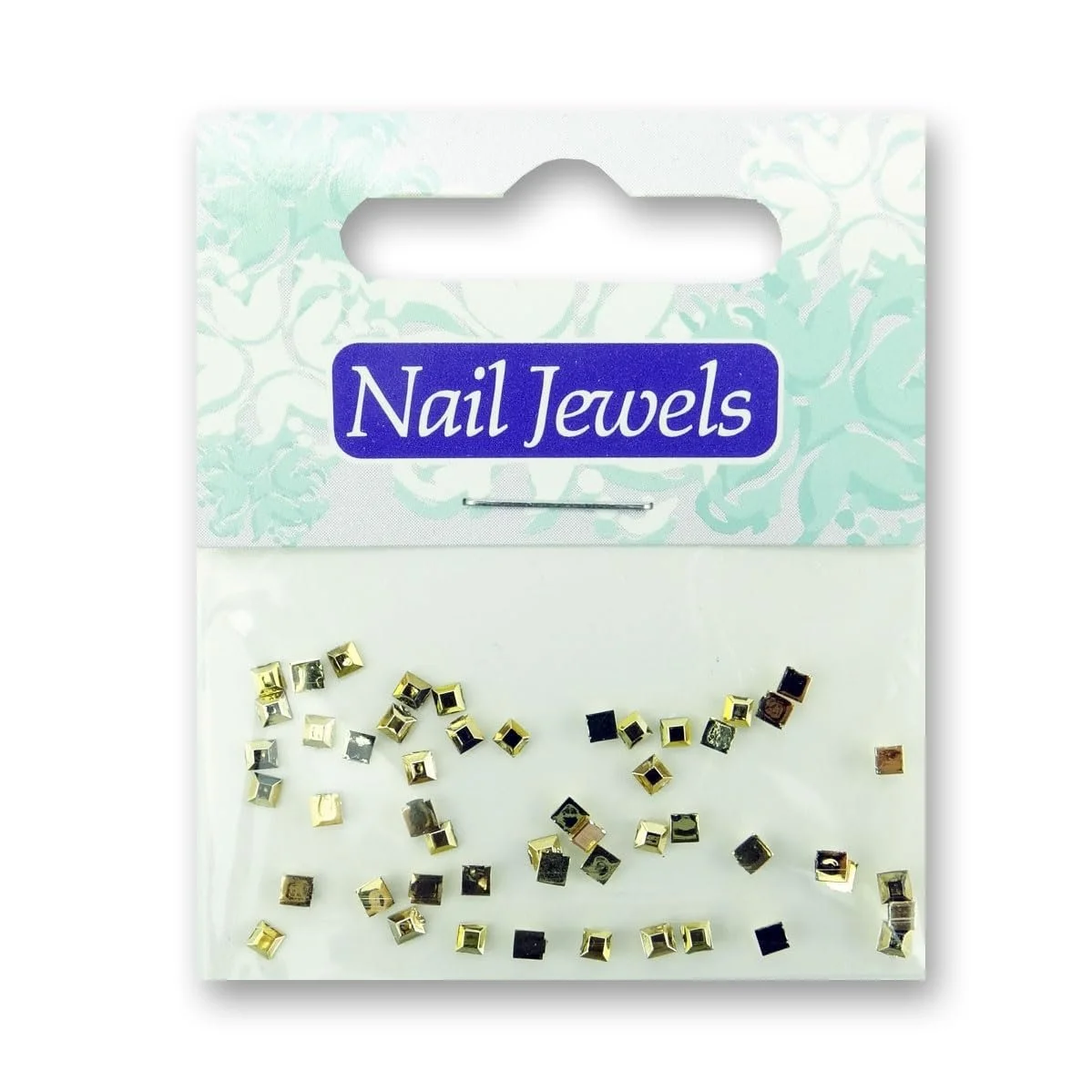Акриловые стразы для ногтей EigenArt Квадратные Золотые, фото №1