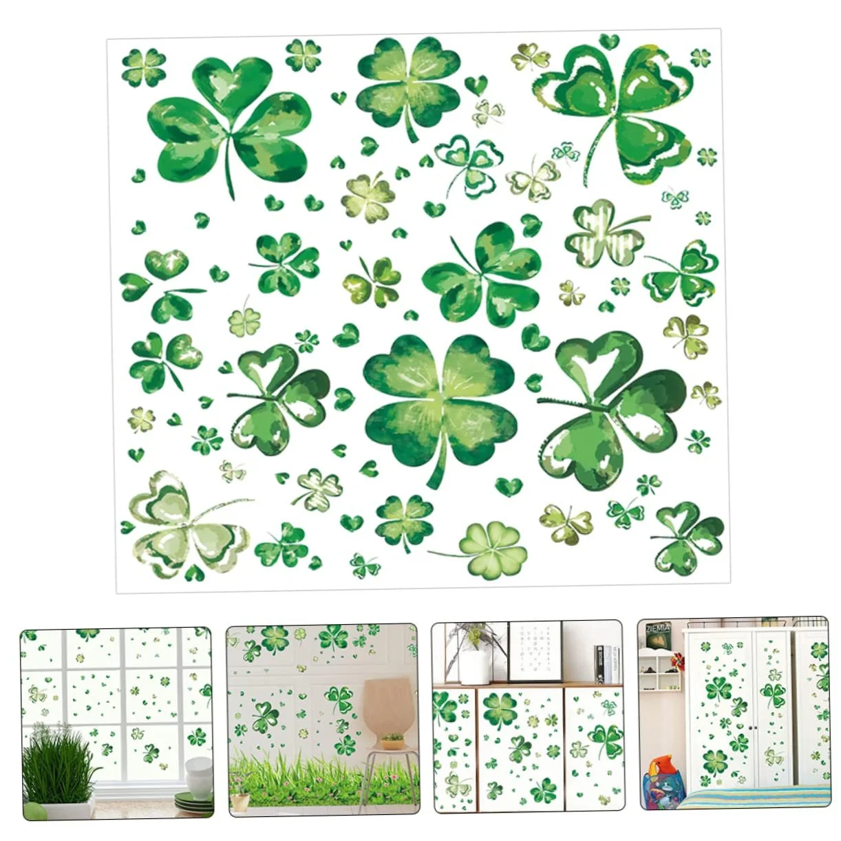 Настінна наклейка HEMOTON Four Leaves Clover PVC, фото №9