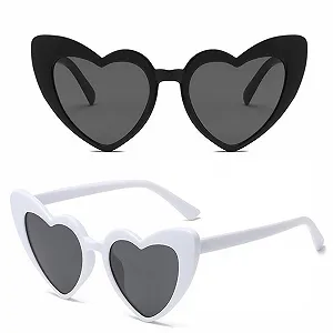 Солнцезащитные очки Сердце EIHI, 2 шт, UV400, черный - Фото 1