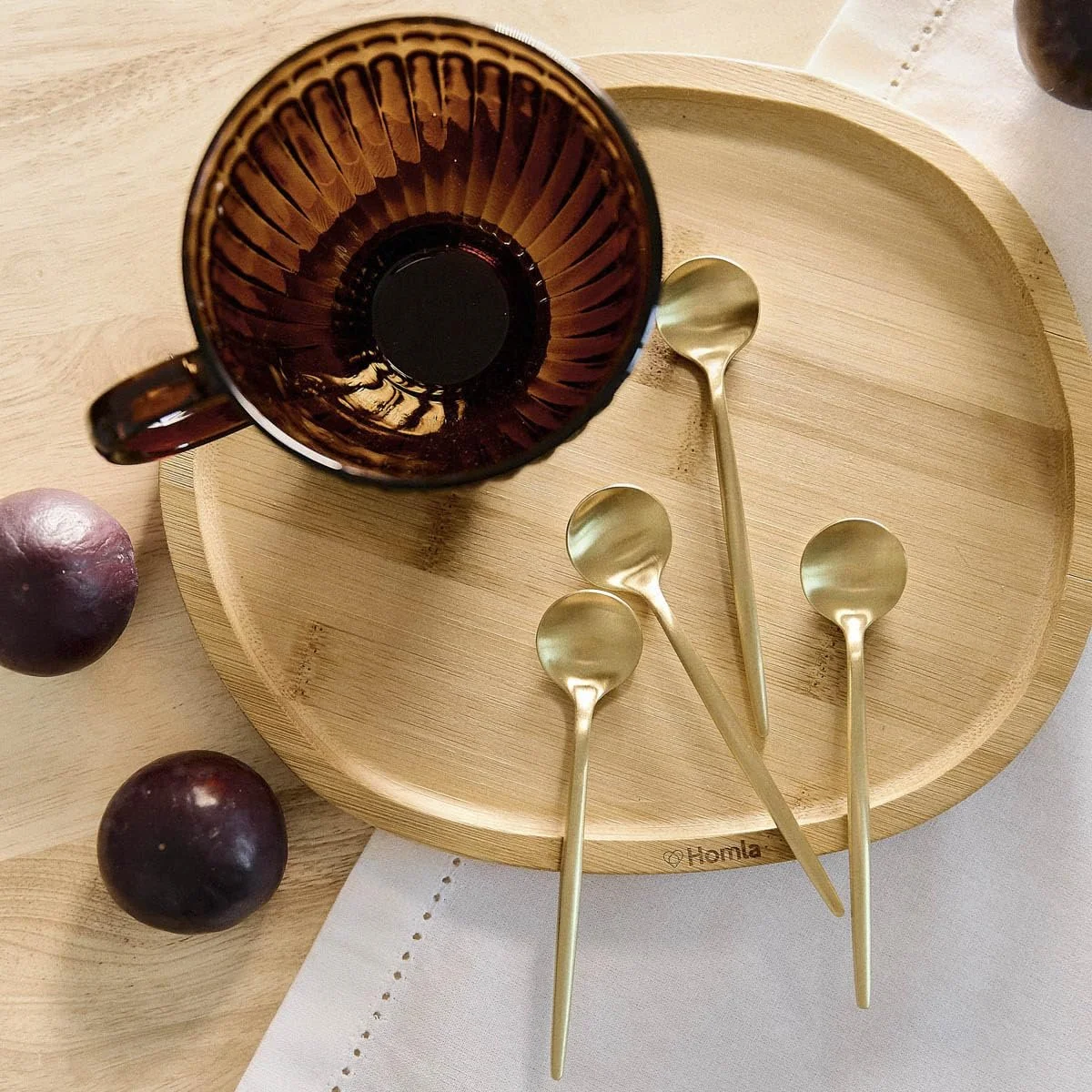 Набір ложок HOMLA NOIA Gold, 4 шт., фото №2