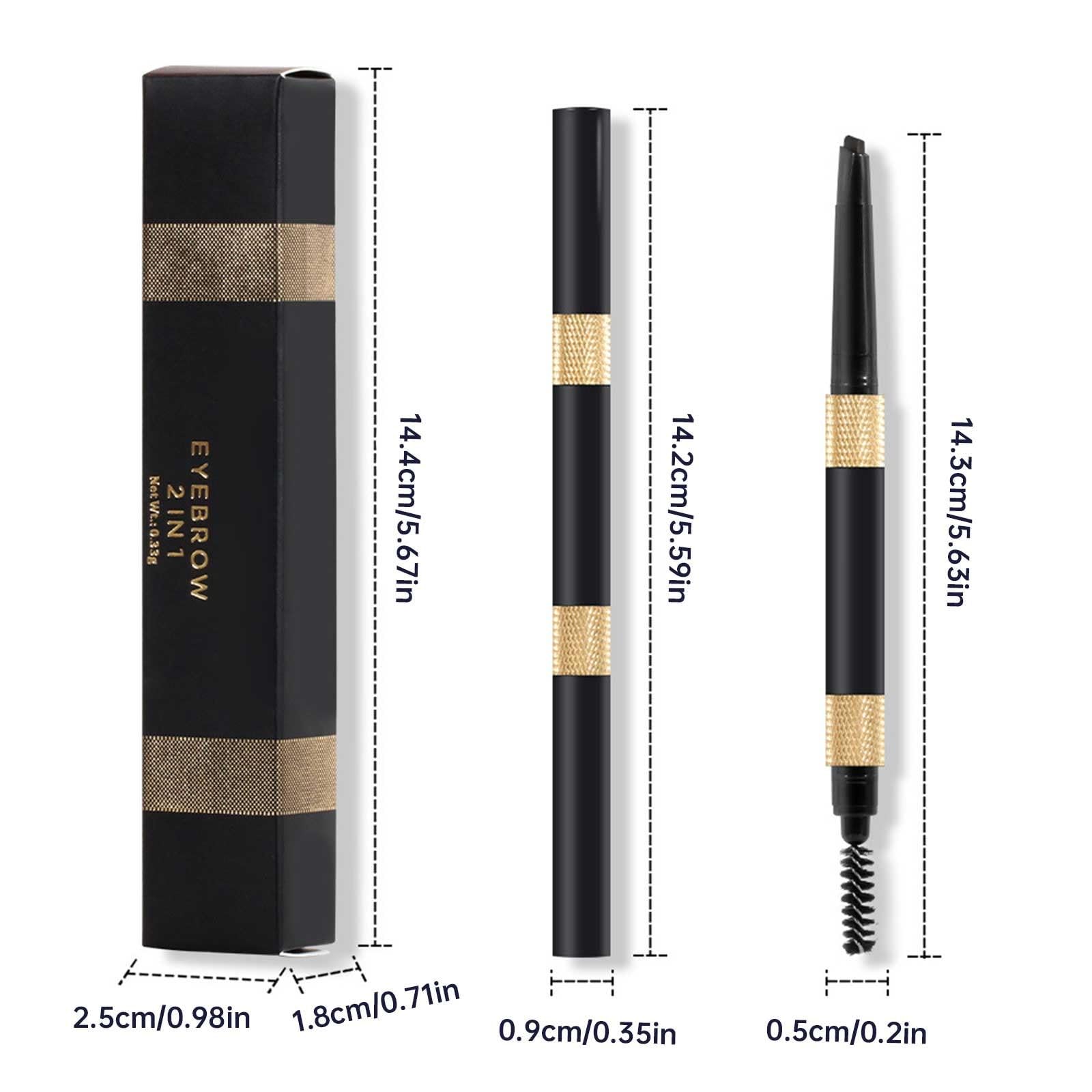 Карандаш для бровей Black Double Head Eyebrow Pencil with Eyebrow Brush, фото №6