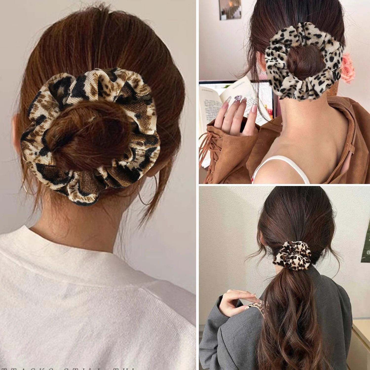 Резинка для волосся Леопардовий принт 10 шт, фото №6