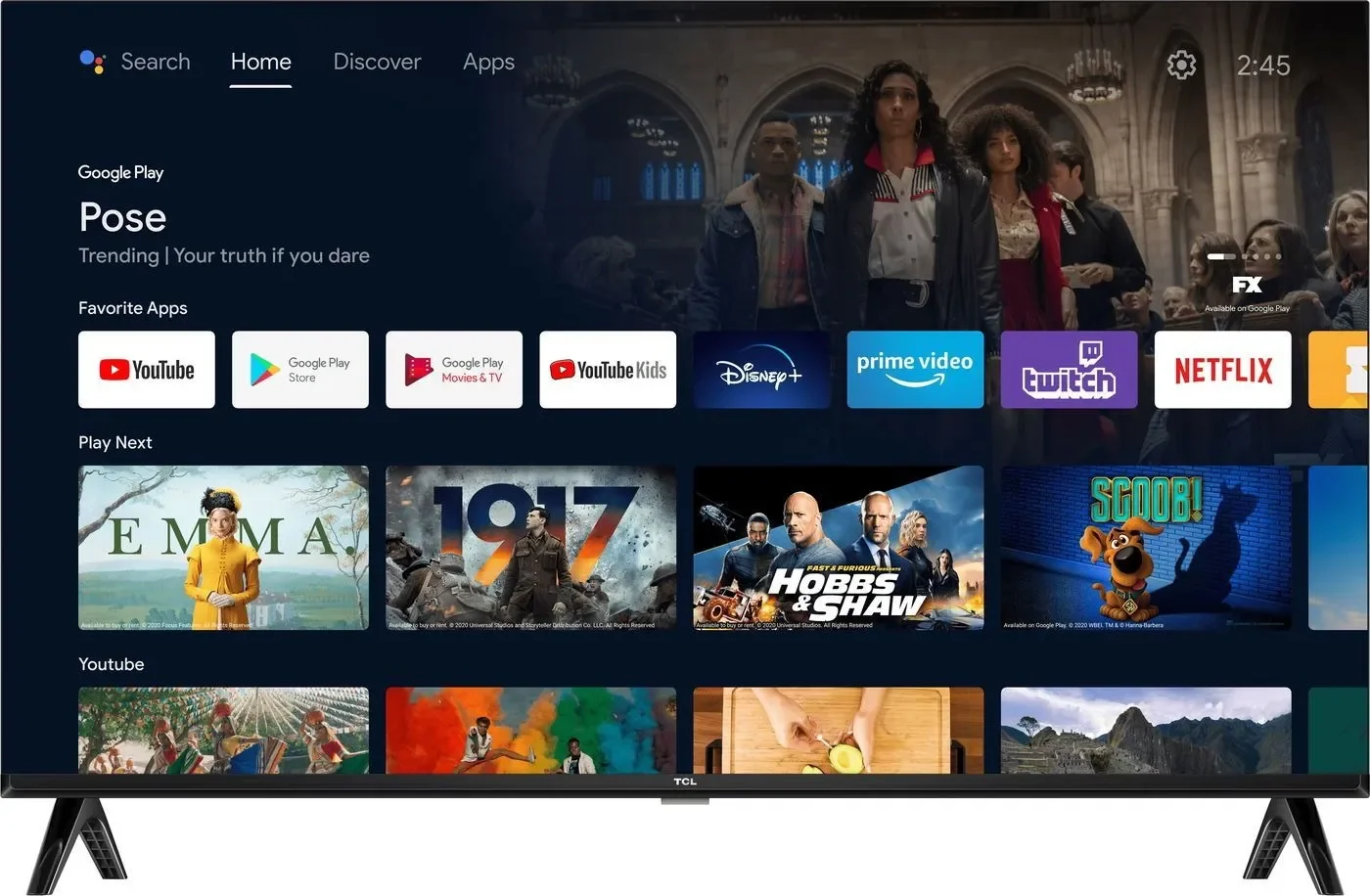 Телевизор 43" TCL 43L5A / Full HD / 60 Гц / LCD / Smart TV / Wi-Fi / Bluetooth / T2, фото №2 Телевизор 43" TCL 43L5A / Full HD / 60 Гц / LCD / Smart TV / Wi-Fi / Bluetooth / T2, фото №2