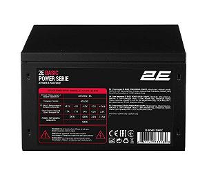 2E Блок живлення Basic Power 500W 80 120мм 1xMB 24pin(20+4), 1xCPU 8pin(4+4), 3xMolex 4xSATA 2xPCIe 8pin(6+2) - Фото 1