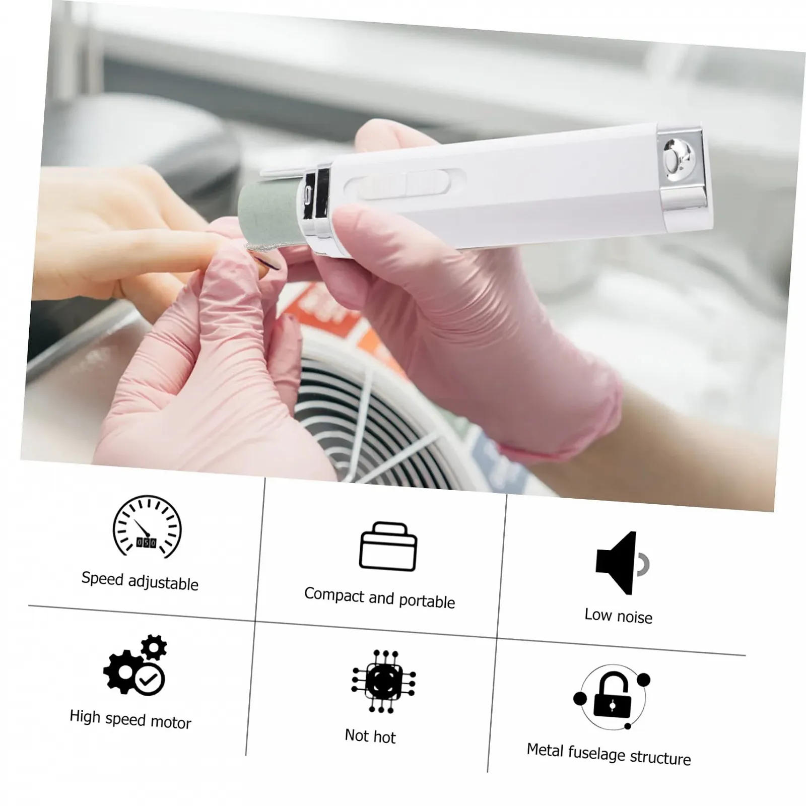 Беспроводной портативный кусачок для ногтей PACKOVE Professional Manicure and Polishing Machine для акриловых ногтей, компактный, легкий, с эргономичным корпусом и тихой работой в дороге, фото №6 Беспроводной портативный кусачок для ногтей PACKOVE Professional Manicure and Polishing Machine для акриловых ногтей, компактный, легкий, с эргономичным корпусом и тихой работой в дороге, фото №6