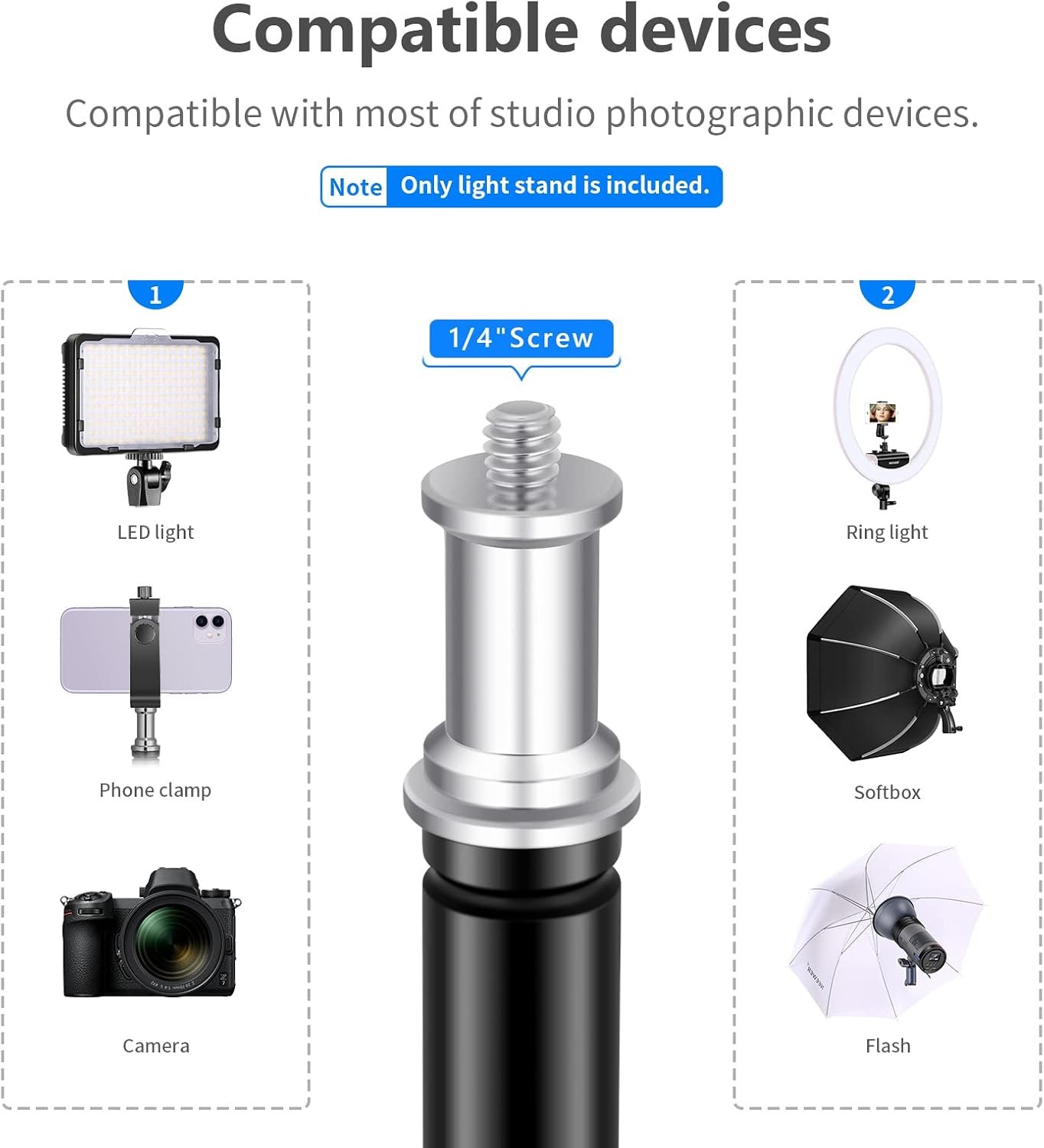 Алюминиевые штативы NEEWER 190 см/2 шт. Черный, фото №5 Алюминиевые штативы NEEWER 190 см/2 шт. Черный, фото №5