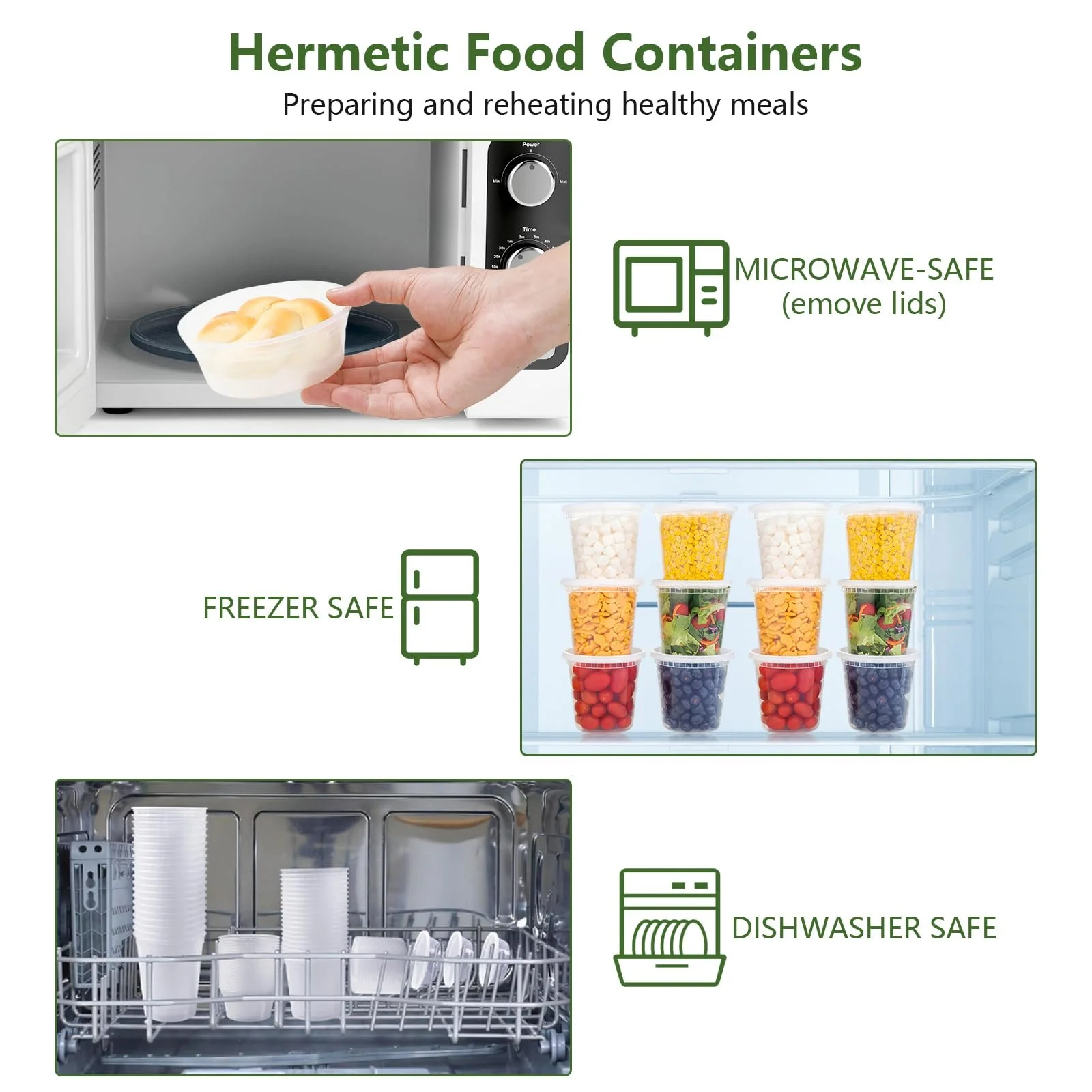 Набор герметичных контейнеров для продуктов Cozary 48 шт. разных объемов BPA-free Прозрачный, фото №3 Набор герметичных контейнеров для продуктов Cozary 48 шт. разных объемов BPA-free Прозрачный, фото №3