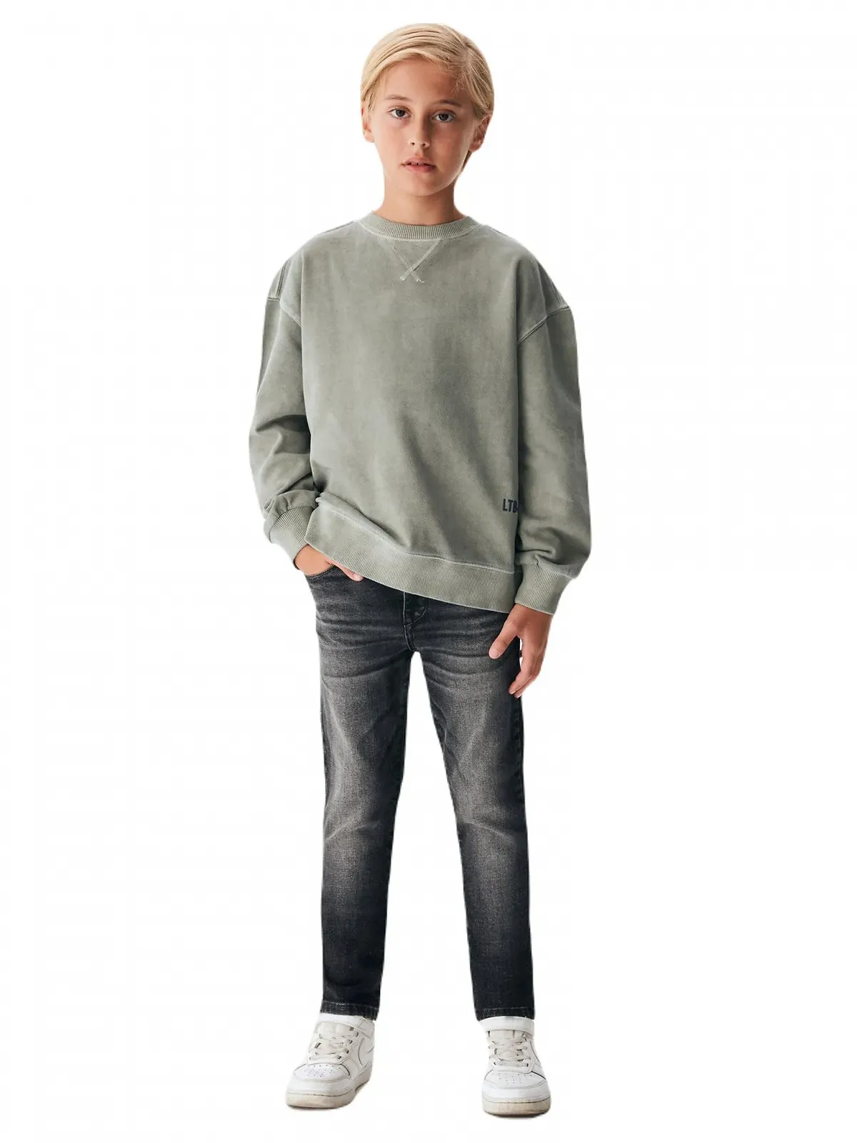 Толстовка LTB Jeans Tayala Regular Повсякденний Довгий рукав Сірий - Розмір 140 см, фото №1