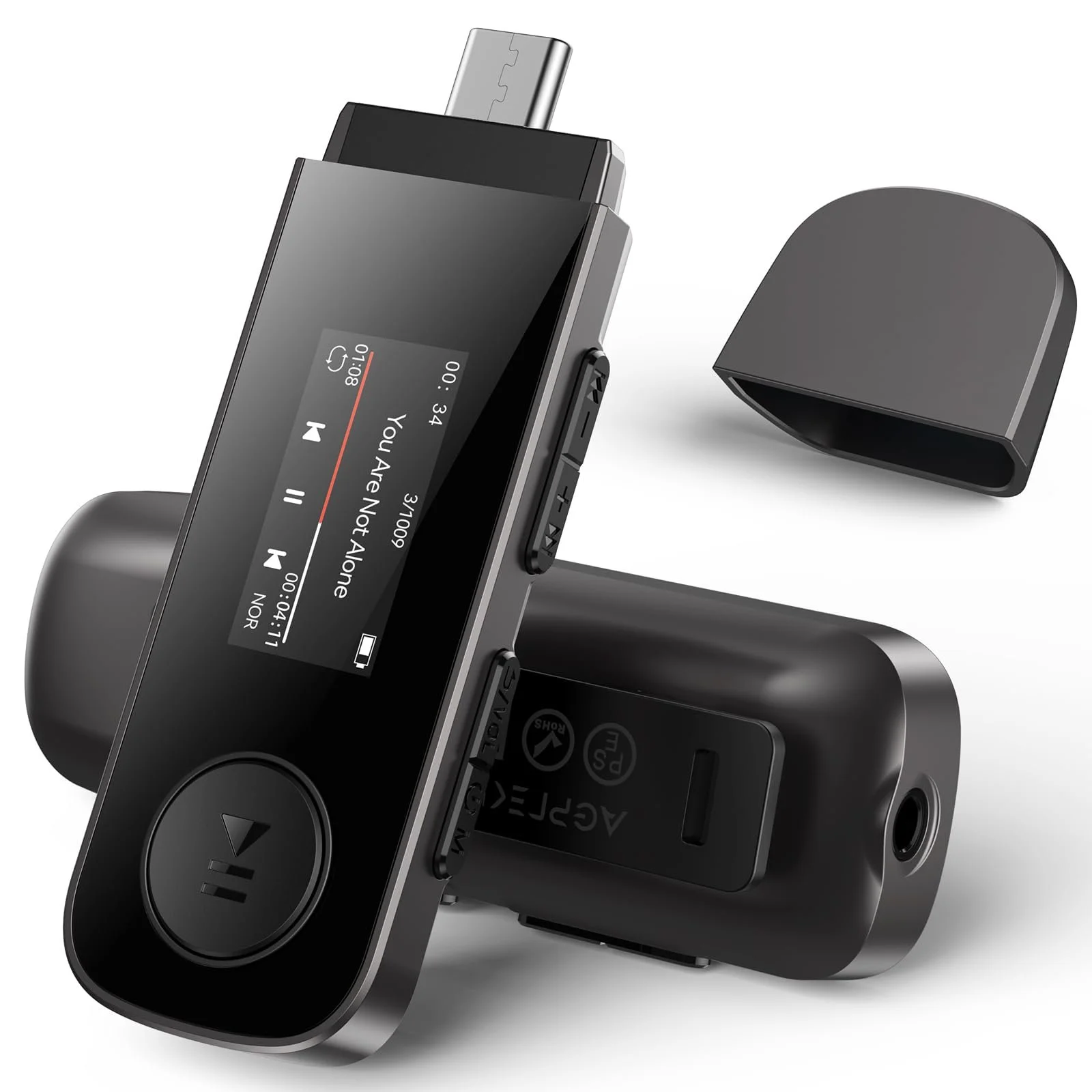 MP3-плеєр AGPTEK U5 64 ГБ Чорний, фото №1