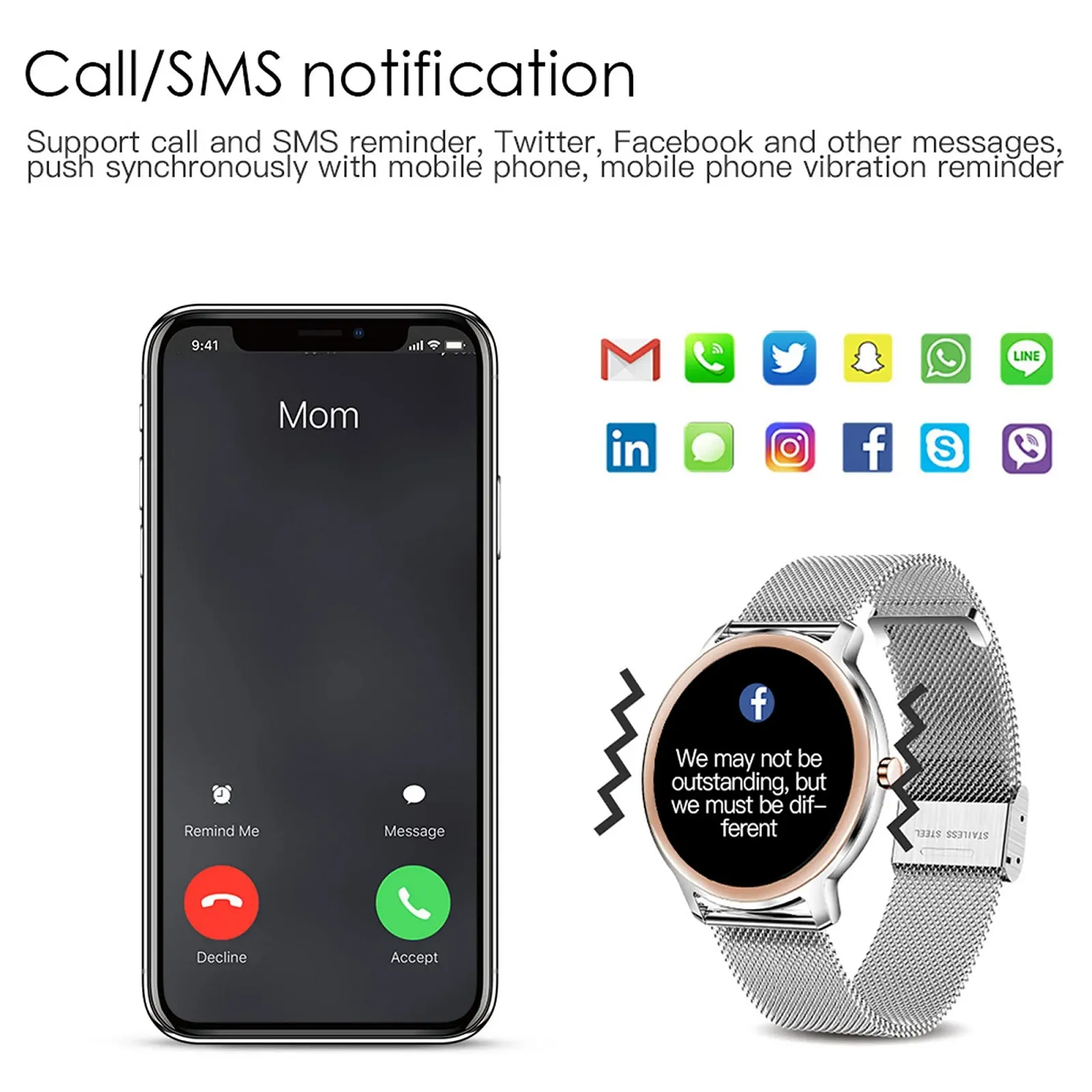 Смартгодинник Жіночий 1.1 Дюйми IP68 Водонепроникний, фото №6 Смартгодинник Жіночий 1.1 Дюйми IP68 Водонепроникний, фото №6