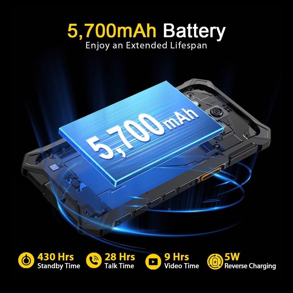 Защищенный смартфон Ulefone Rugking 3 Pro 16/128 GB 6.56 дюйма 120 Hz 5700 mAh IP68 Оранжевый, фото №8