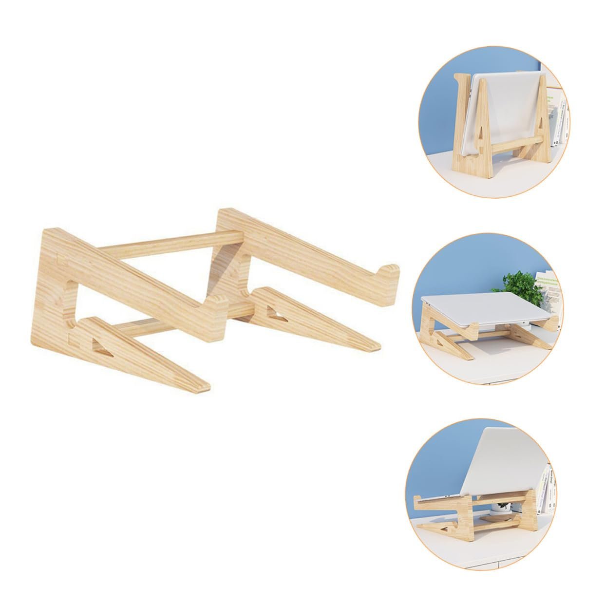 Подставка для ноутбука Деревянная Массивная Эргономичная Регулируемая, фото №5