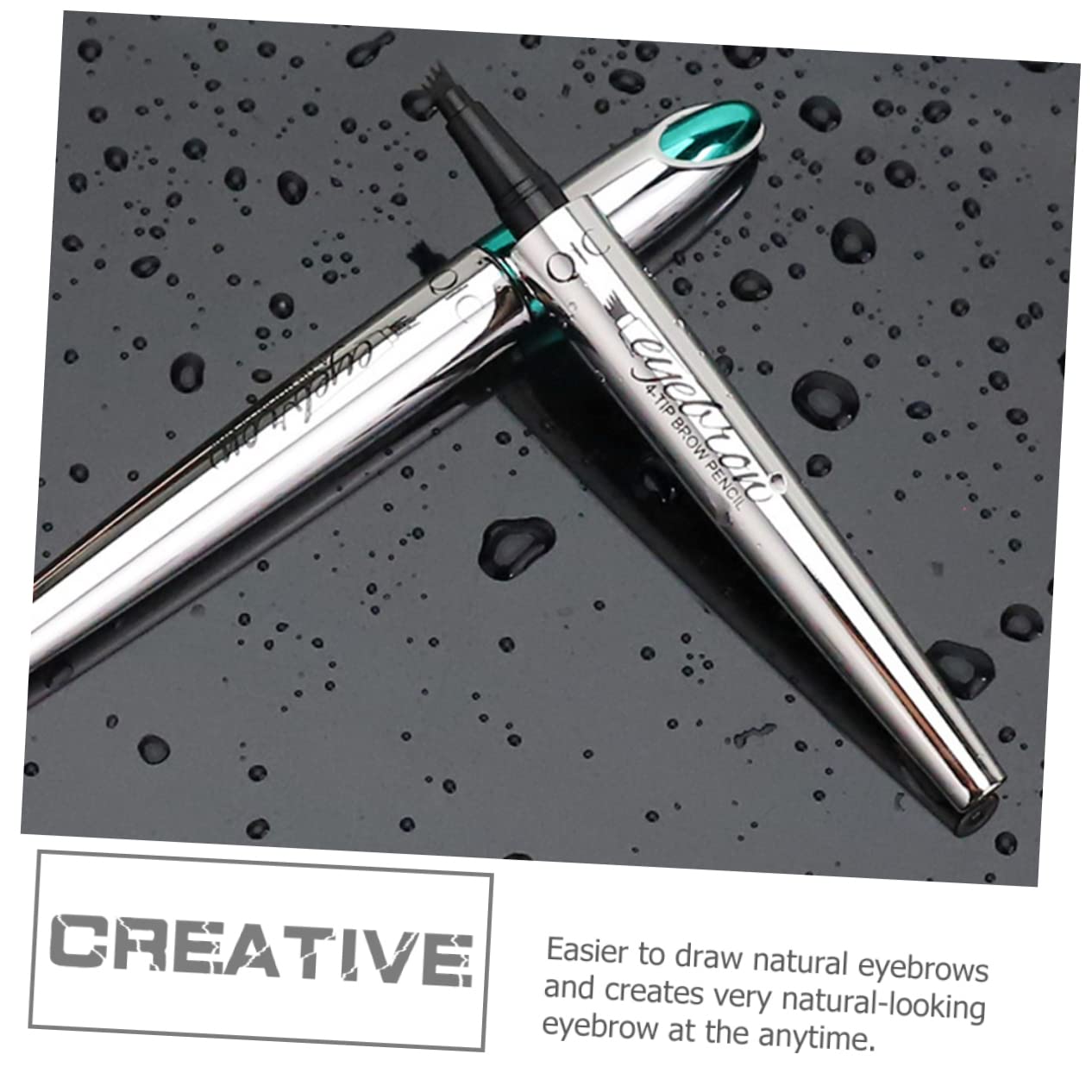 Карандаш для бровей HAPINARY Brow Tool темно-коричневый с четырьмя головками, фото №2