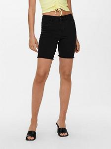 Шорти ONLSUN ANNE K MID SHRT RAW HEM BJ15690 15205854  Denim ONLY Чорний S - Фото 1