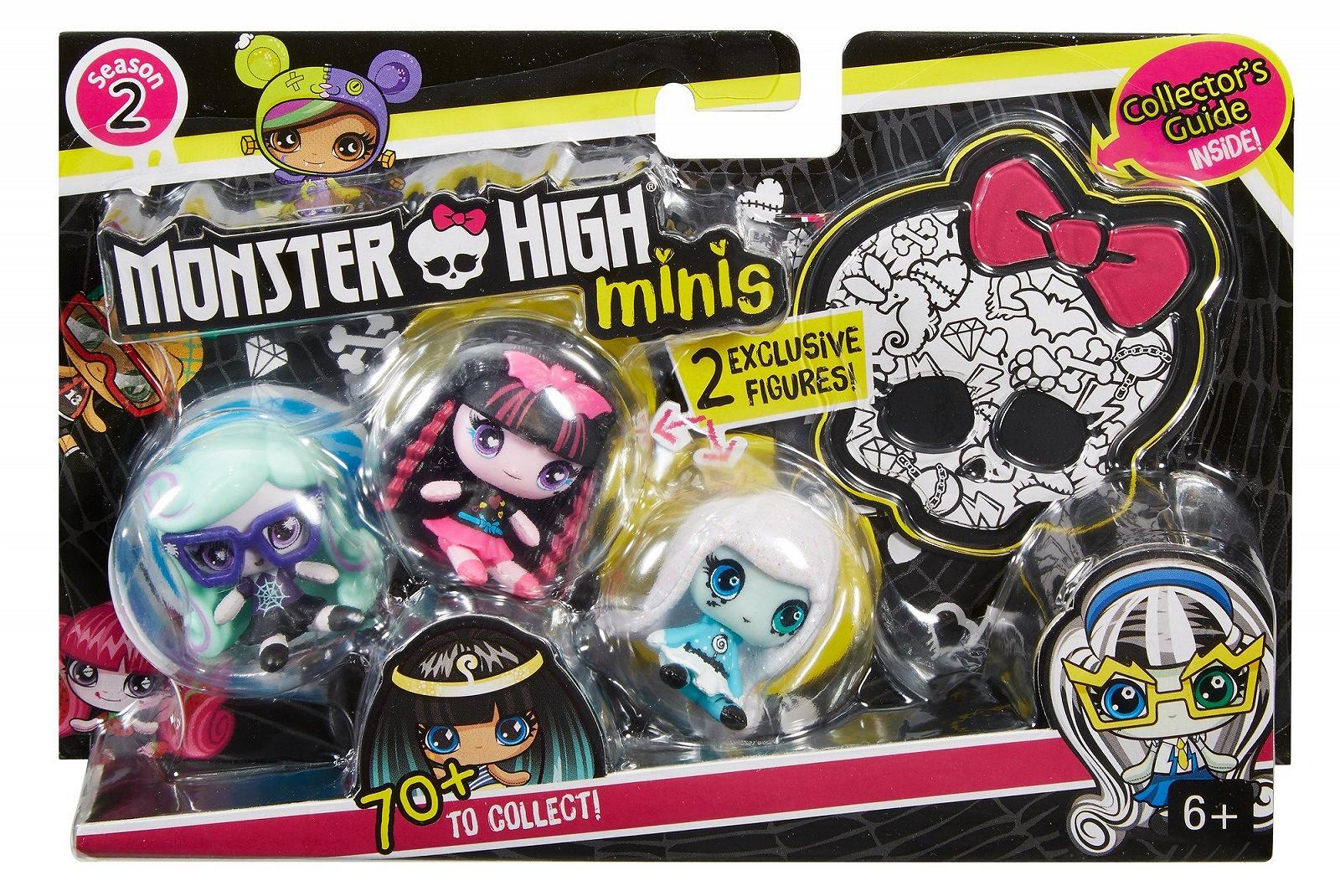 Фигурки Monster High MINIS Твайла, Дракулаура, Франки Штейн, Сезон 2, 3 шт., фото №4