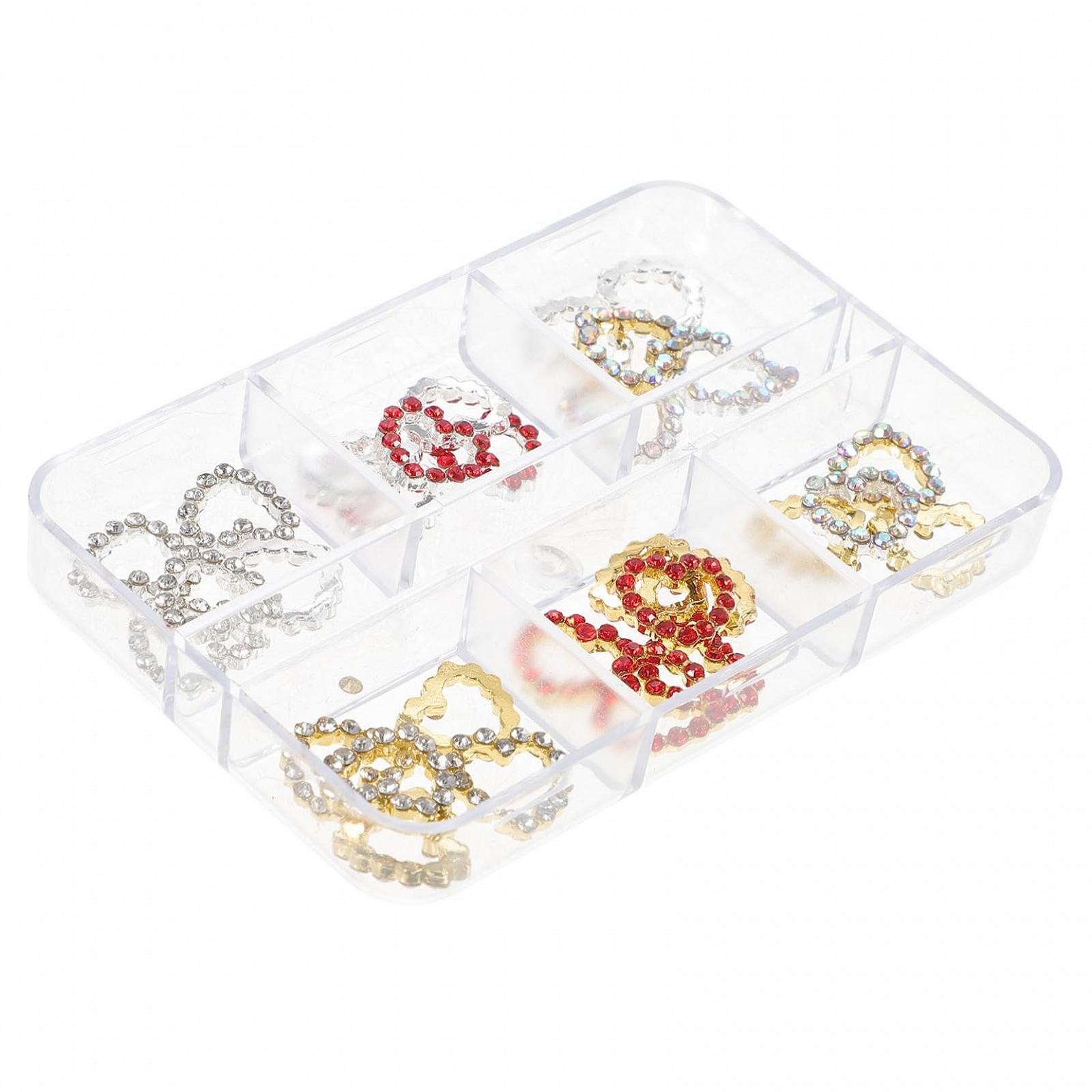 Украшения для ногтей Healvian, сердце, 150 шт., со стразами, фото №5