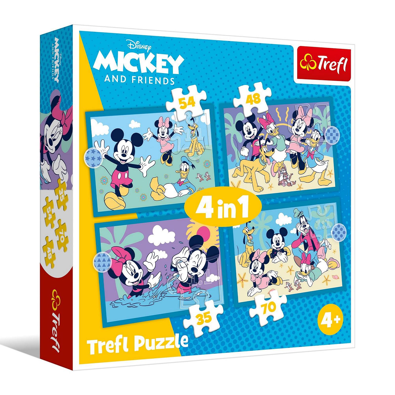 Пазл Trefl Mickey Mouse and His Friends Funny Mickey Mouse Events 4-в-1 35-70 элементов, фото №1