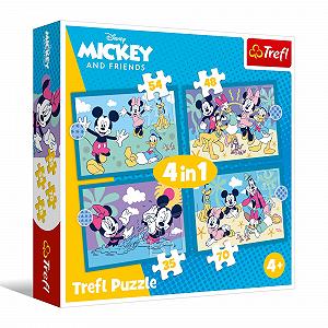 Пазл Trefl Mickey Mouse and His Friends Funny Mickey Mouse Events 4-в-1 35-70 элементов - Фото 1